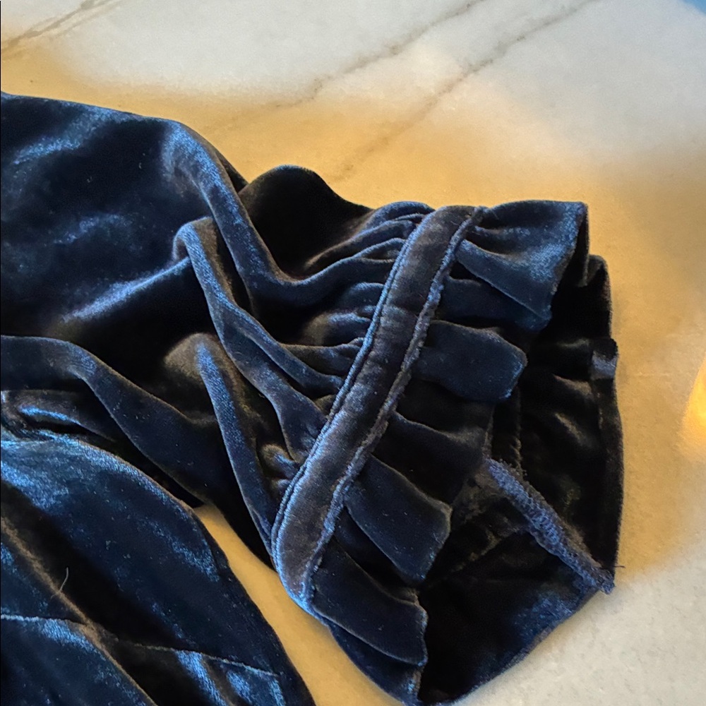 Boden Velvet Ruffle Neck Top - Picture 4 of 8